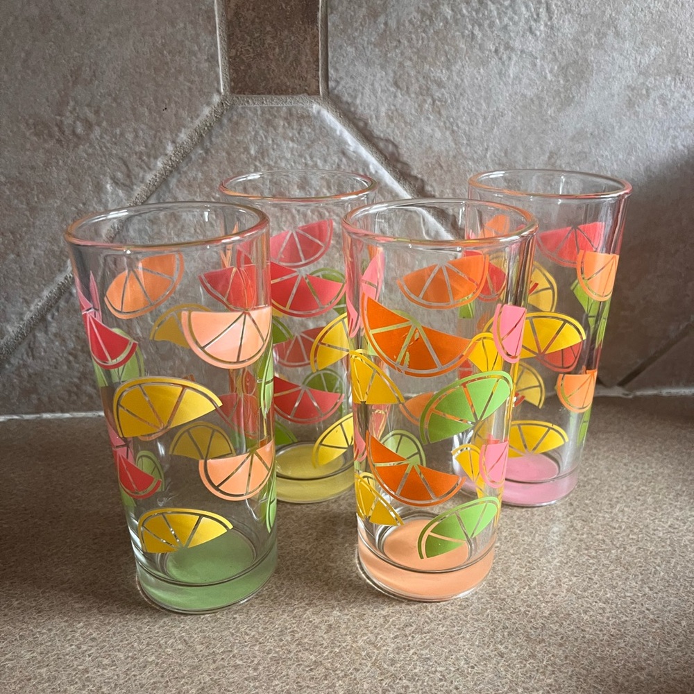 TMD Holding Mid Century Citrus Fruit Drinkware/Cups